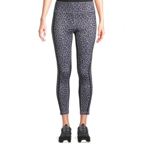 ALL FENIX Black Avery Cheetah-Print Active‎ Leggings Size Medium Sporty - Picture 1 of 11